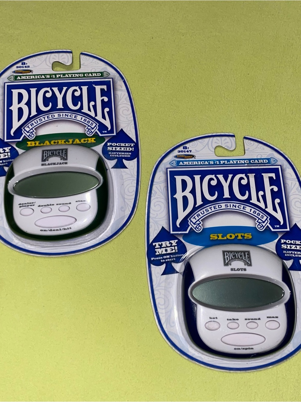 Bicycle Pocket Sized  Slots & Black Jack Lot Of  2 Games New Playing Card Game